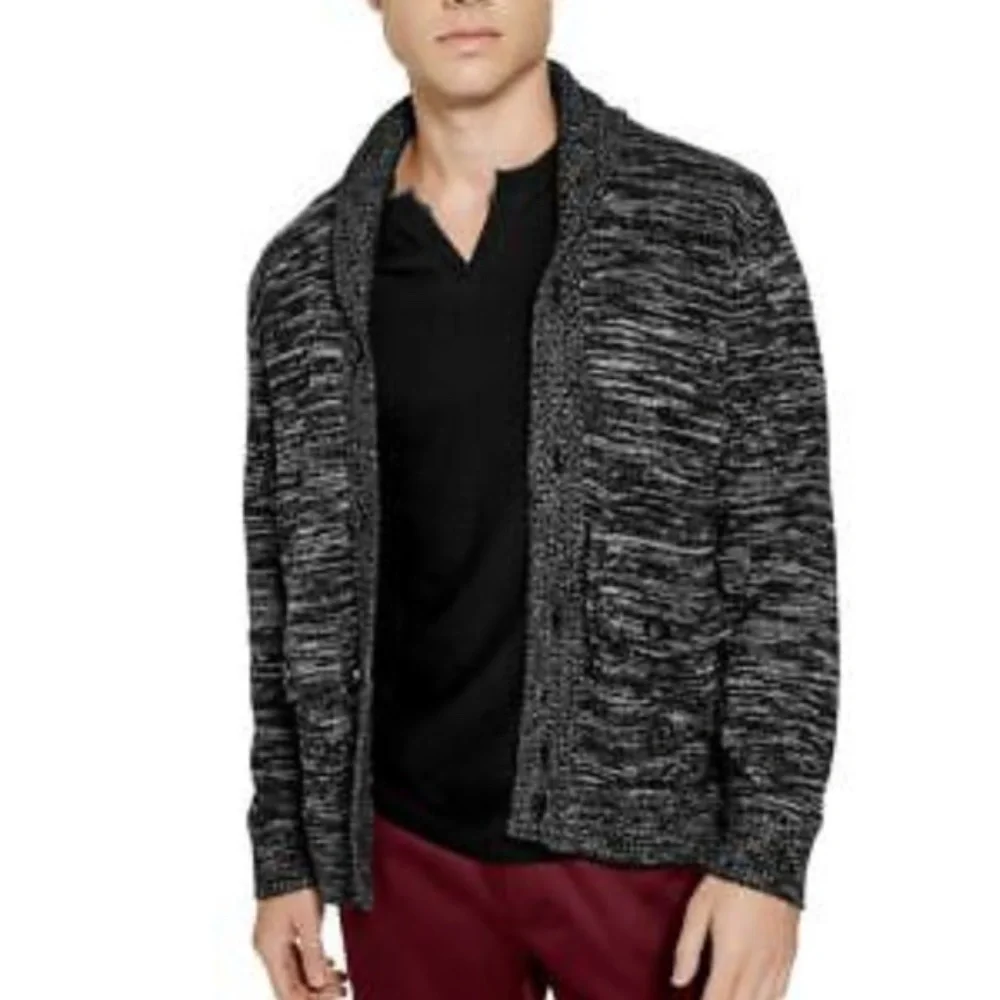 New GUESS Troy Marled Shawl Cardigan SZ L